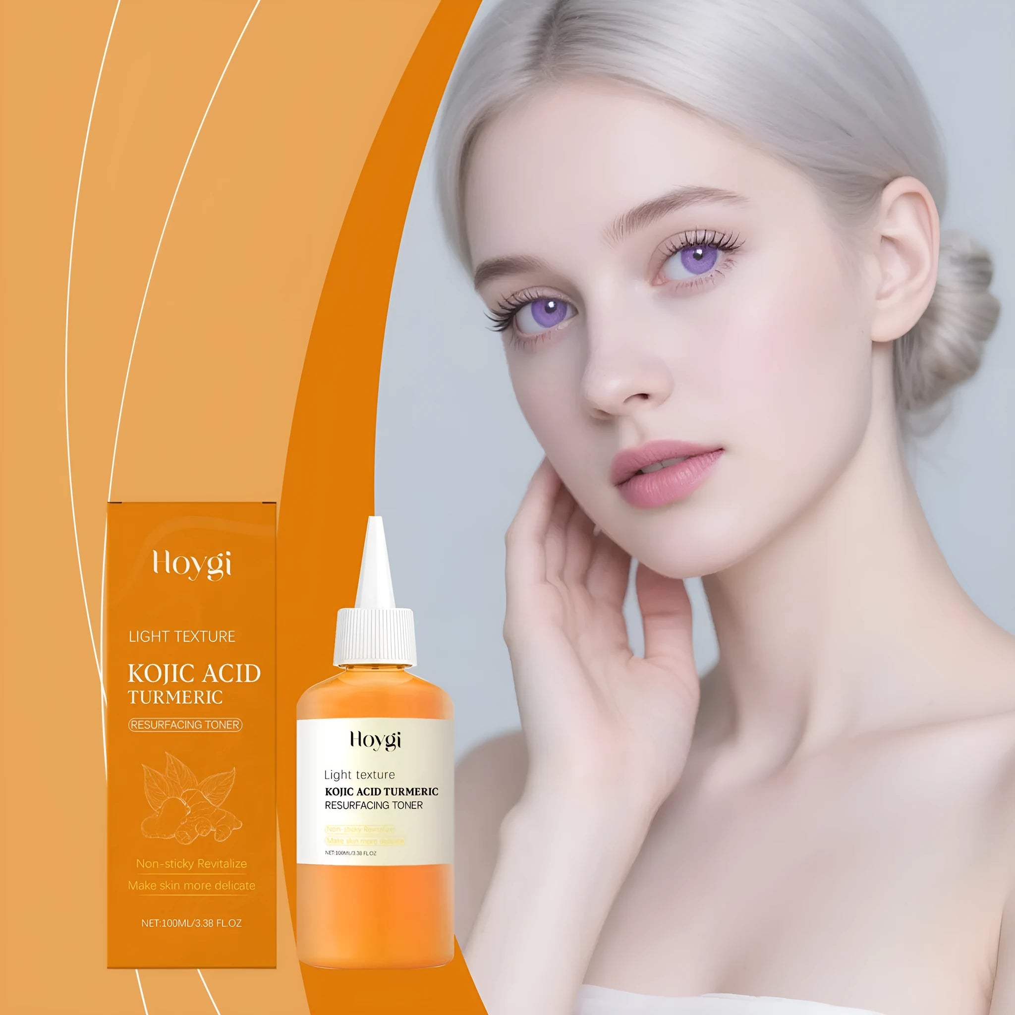 100ml bottle of Turmeric Moisturising Water for non-oily daily facial care.