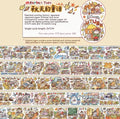 Cute character stickers on Japanese paper for haemorrhoid tape packaging decoration