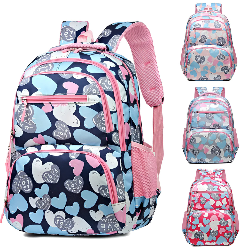Children's Oxford cloth school backpack with air pillow belt system in blue colour