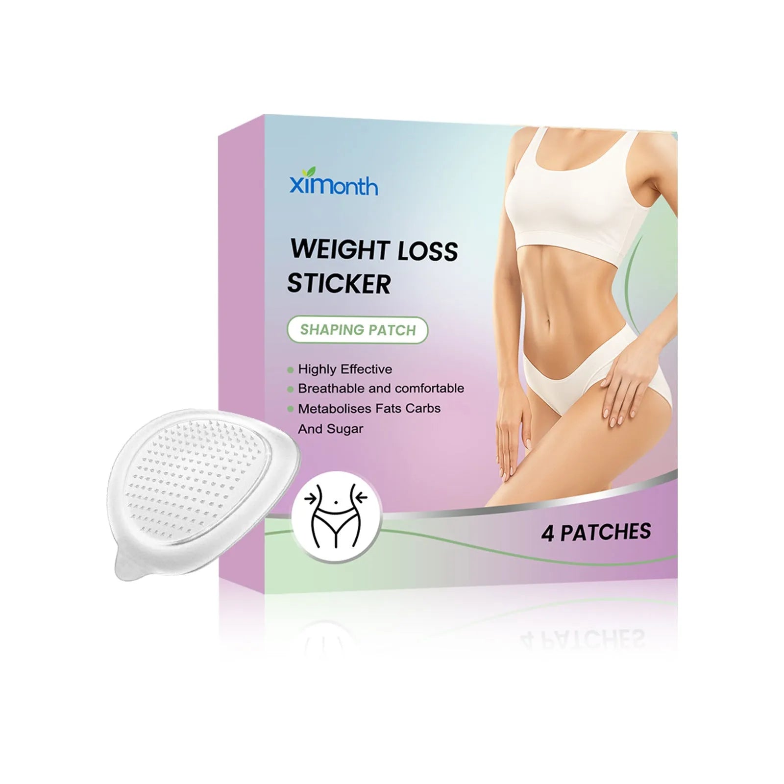Body nursing adhesive bandage with aloe and mint leaf microneedle patch 4 pieces net content