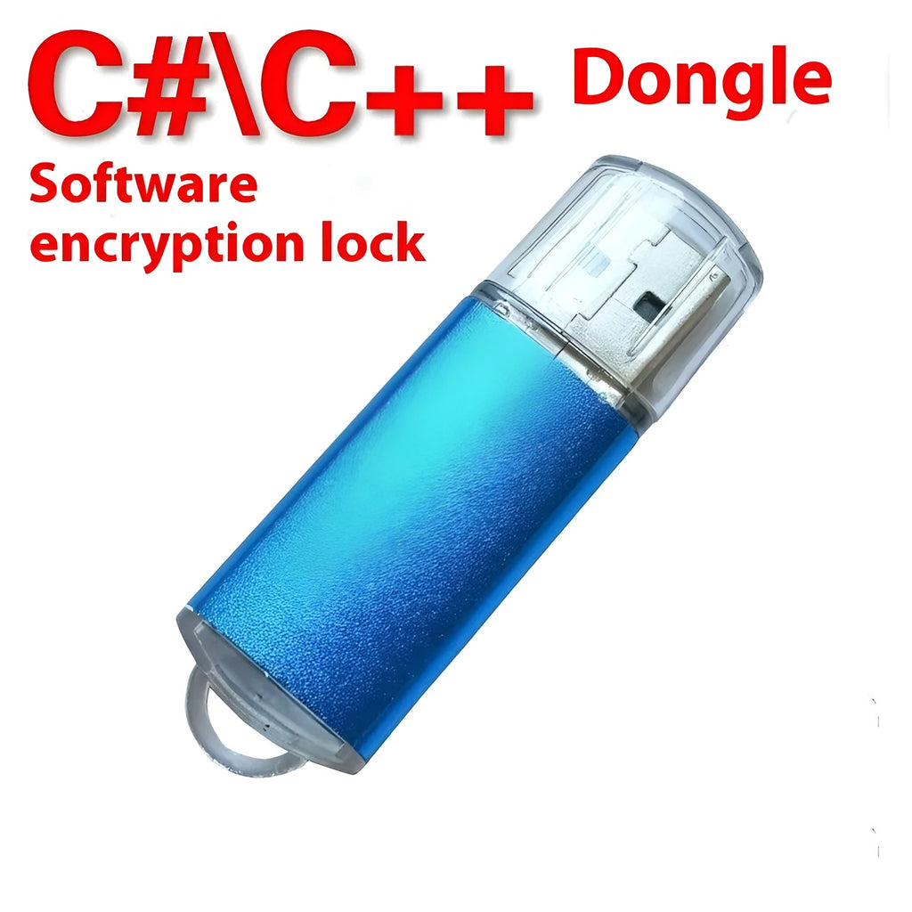 USB encryption lock dongle with metal shell in multiple colour options showing USB connector