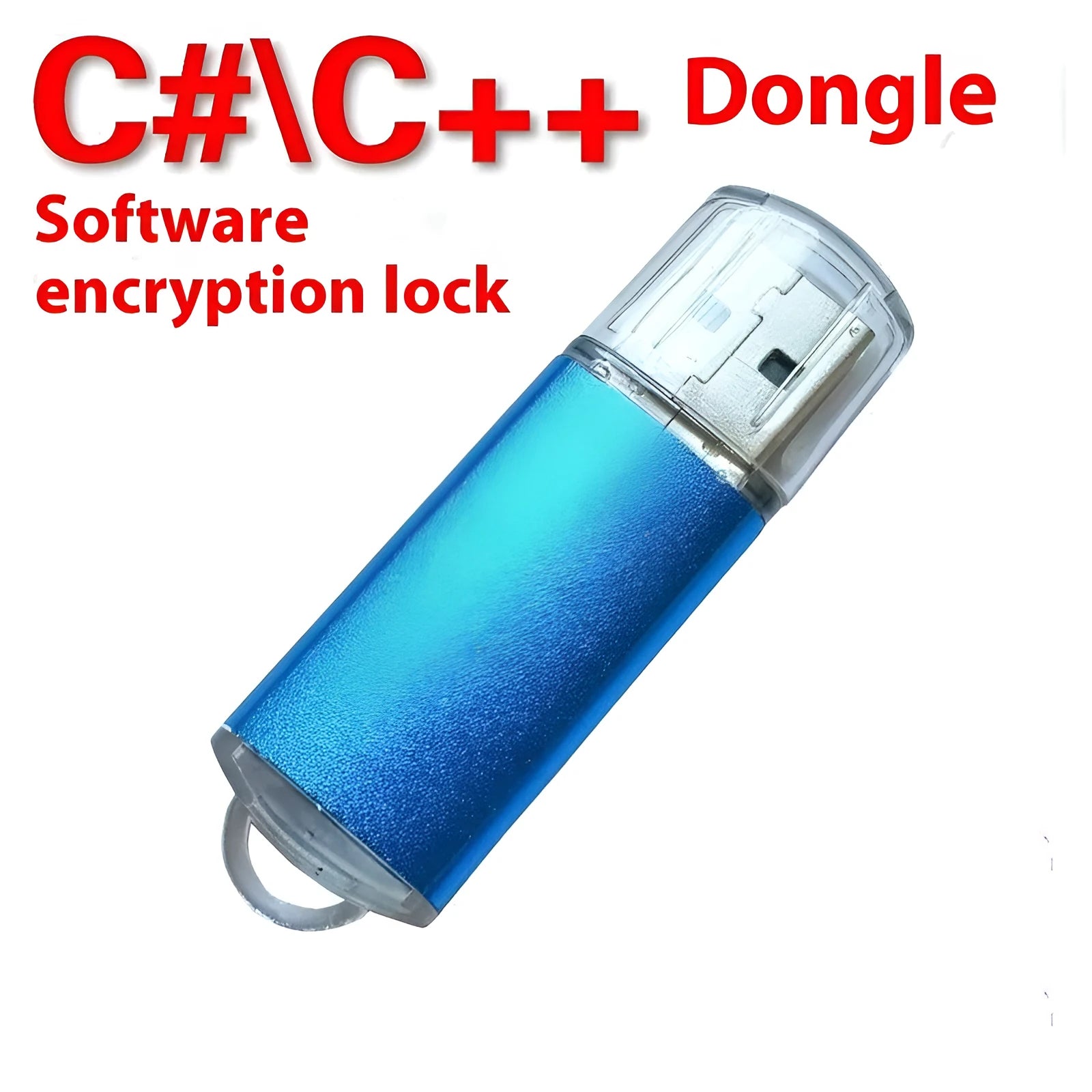 USB encryption lock dongle with metal shell in multiple colour options showing USB connector