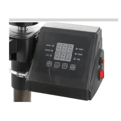 Black thermal transfer printing machine for T-shirt tablet applications with 70x70x35cm dimensions