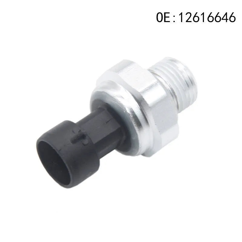 Silver metal automotive fuel pressure sensor with OEM numbers 12616646 12677836 D1846A
