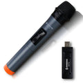 Black Wireless Microphone V12 handheld dynamic microphone with USB receiver and accessories