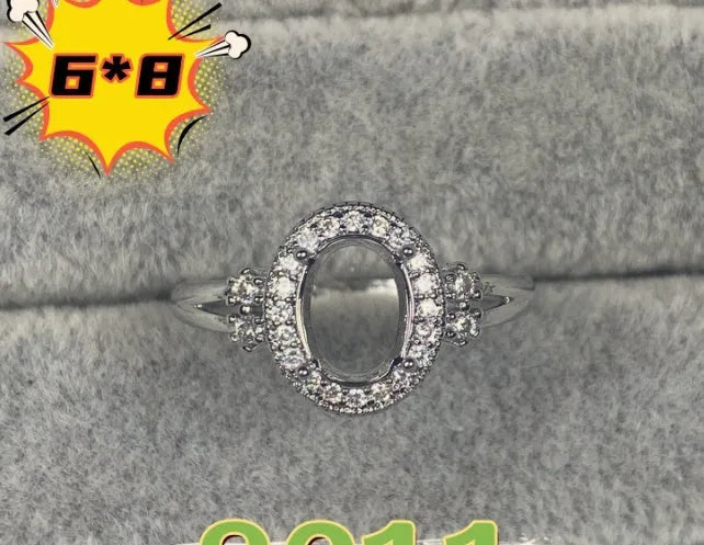 Oval denier ring ornament with open mouth design and five-pointed star decoration on copper with electroplating