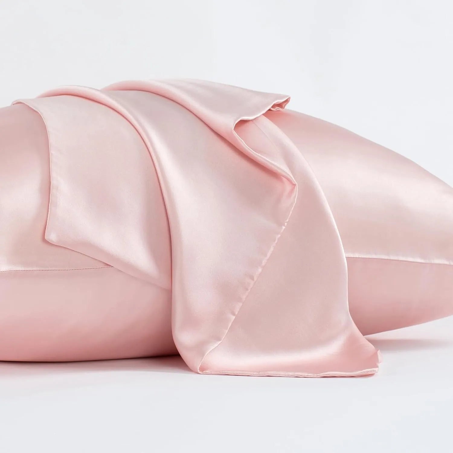 Dark grey 19 momme mulberry silk pillowcase with envelope closure, shown in modern simplicity style.