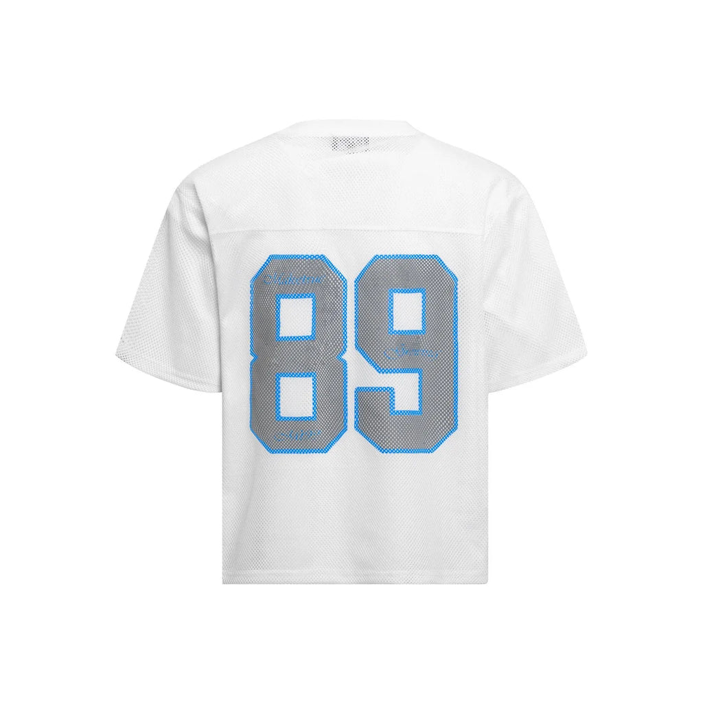 Loose-fitting casual t-shirt in black or white colour with short sleeves and polyester blend fabric