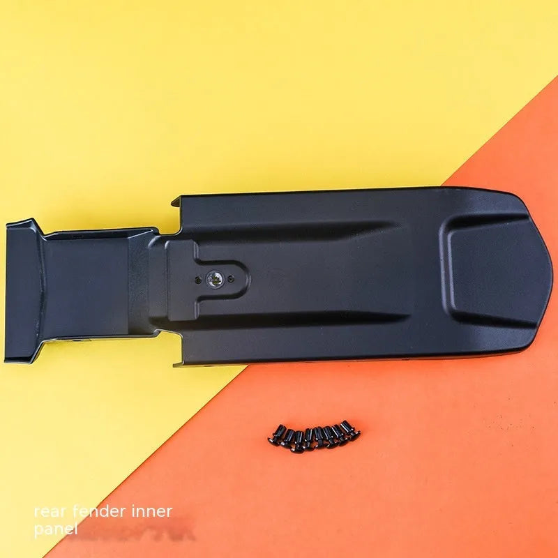 Carbon fibre rear mudguard and inner plate set for Light Bee electric off-road bicycle.