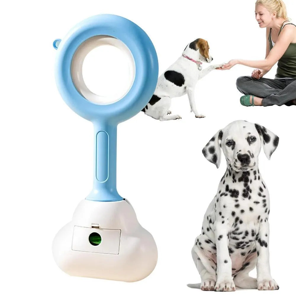 Cloud shape jaw dog poop scooper in white blue colour with ABS plastic construction