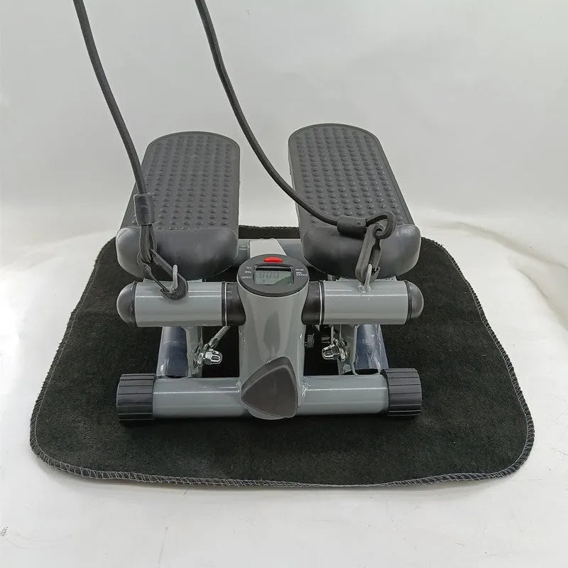 Silver grey hydraulic mini treadmill for home waist slimming exercises