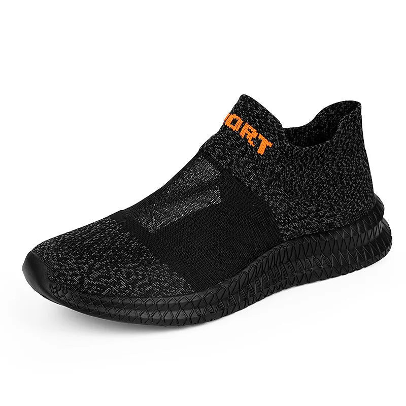 Breathable flyknit sports sock shoes in khaki colour with lace closure and MD sole
