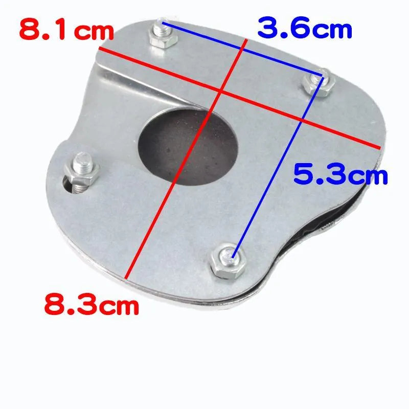 Metal motorcycle brake pedal skid plate accessory for foot protection