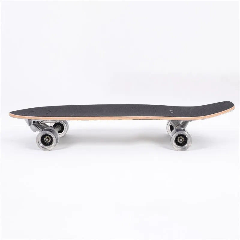 White 31-inch maple wood street scooter skateboard deck