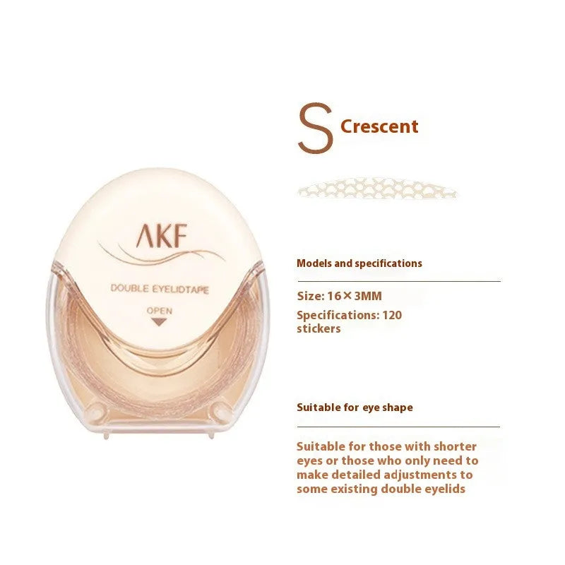 Roll of transparent double eyelid stickers with lace texture for natural eyelid crease creation