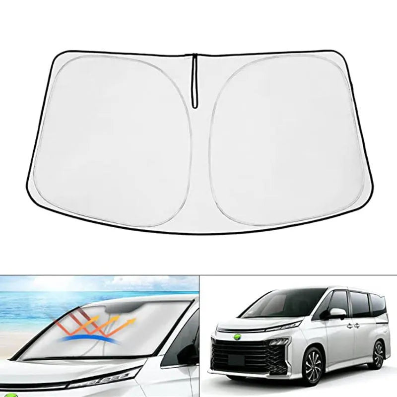 Silver tape car sunshade cover for NOAH XOVY 90 series windshield