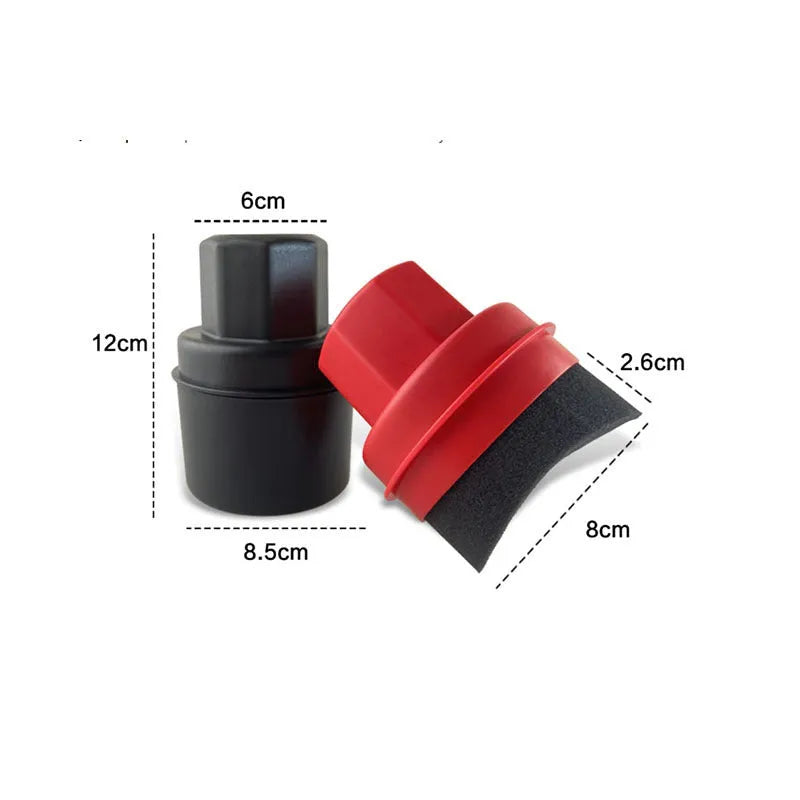 Tyre polishing sponge brush with protective lid for car tyre maintenance