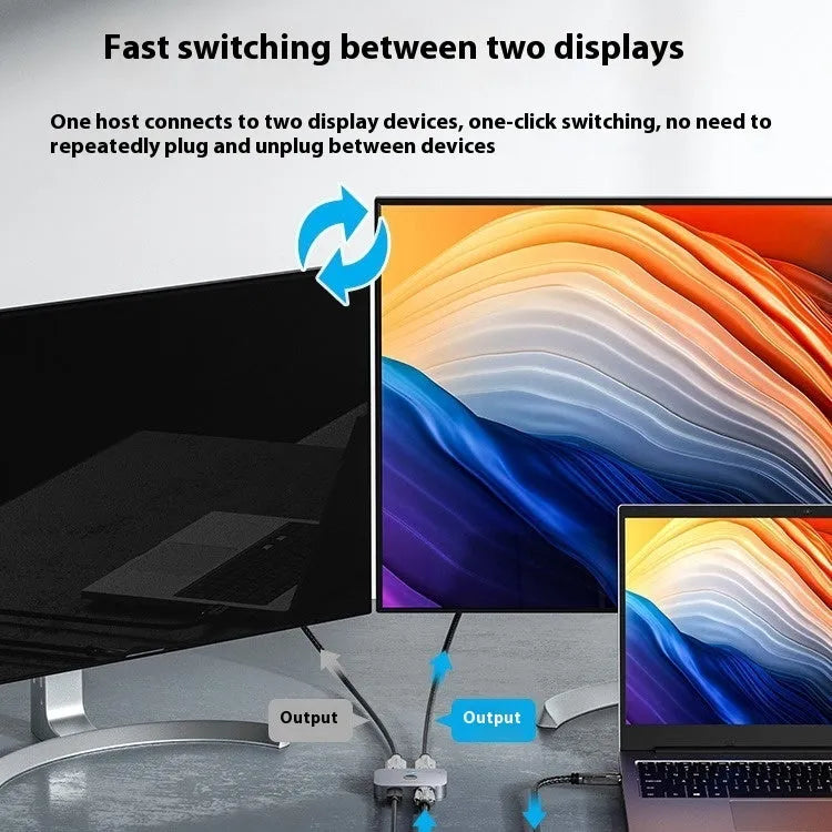 Black and grey HDMI to VGA converter cable with alloy head for computer audio and video conversion.