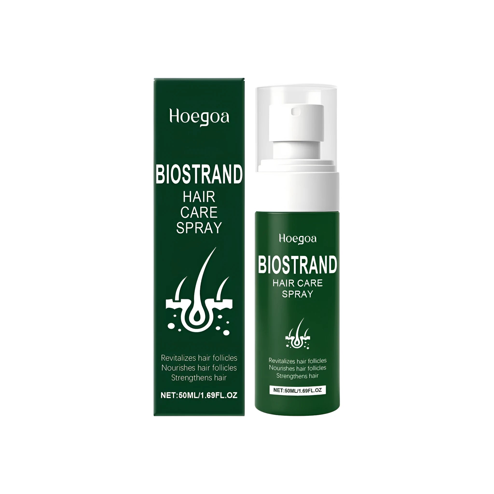 50ml bottle of ginger and biotin hair care spray with rosemary and vitamin E