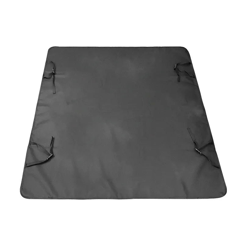 Car rear seat protector mat for dogs in cloth material with water resistant properties
