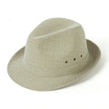 A thickened suit material fedora hat for men in sizes 57cm to 60cm, shown in a dark colour.
