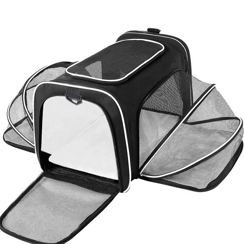 Solid colour cat carrier bag in 600D cation fabric available in large or small size