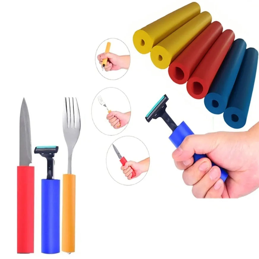 Rubber auxiliary grip hose for tableware pen tools showing 10mm and 18mm inner diameter options