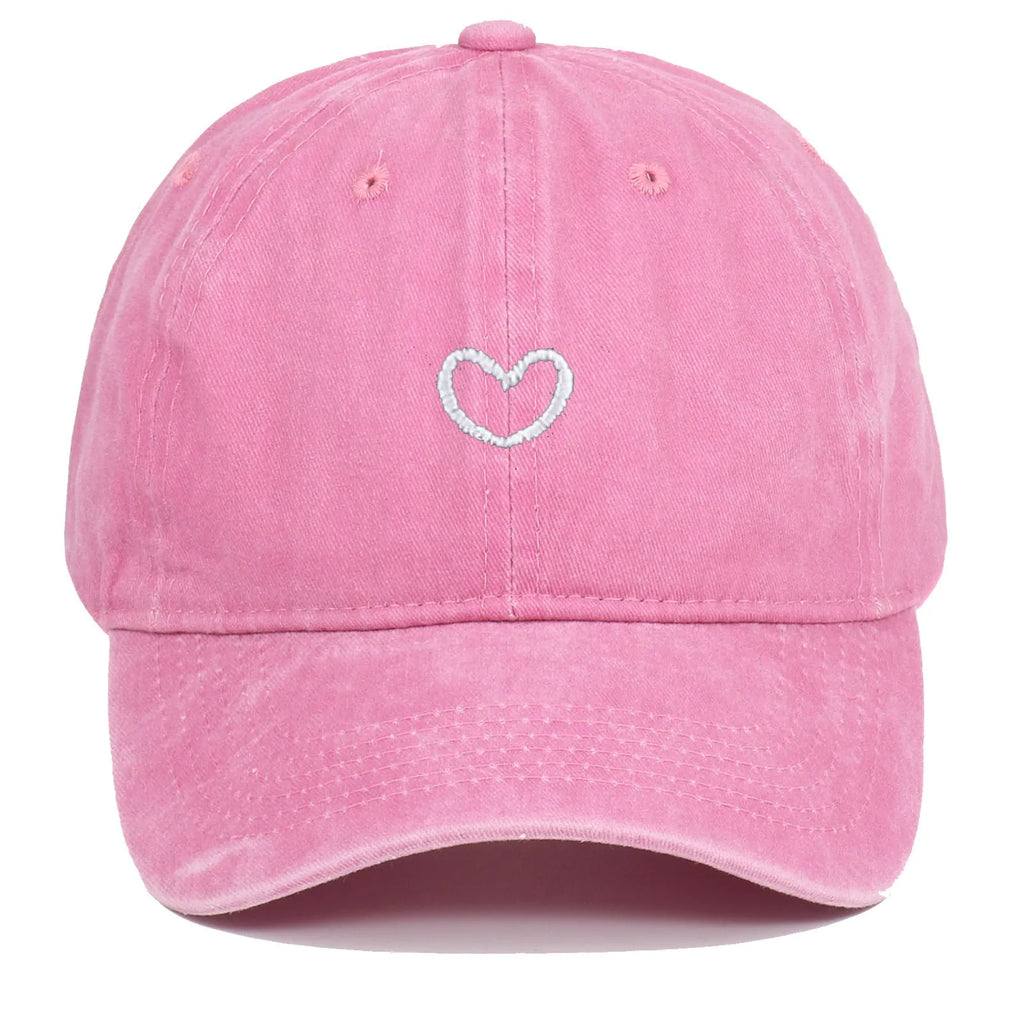 Retro embroidered cotton baseball cap with adjustable sizing in various colours