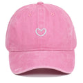 Retro embroidered cotton baseball cap with adjustable sizing in various colours