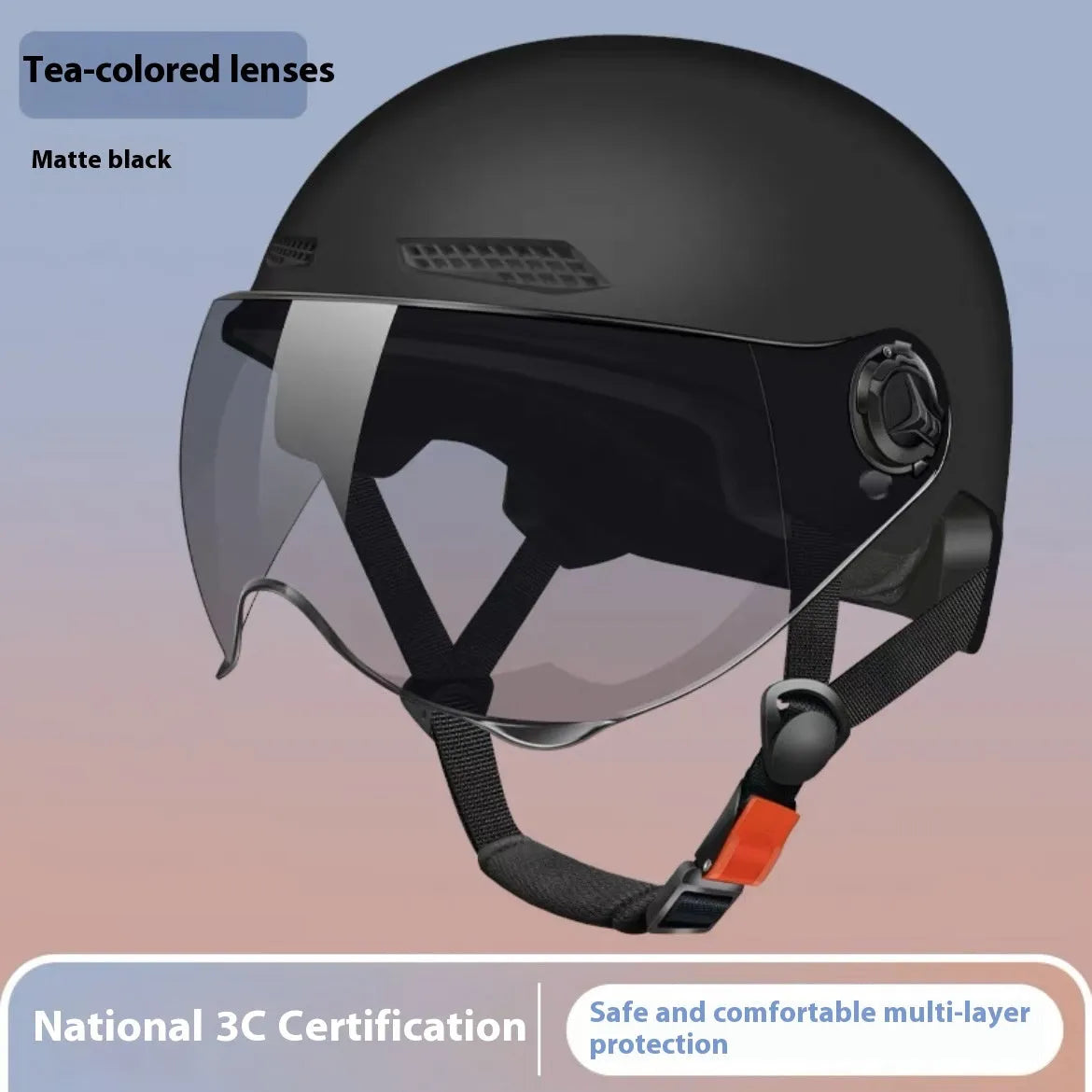 3C certified electric motorcycle helmet in polypropylene with sun protection feature