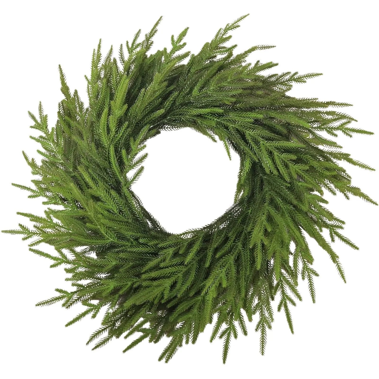 PE plastic front door garland in American country style with green leaves measuring 60cm long