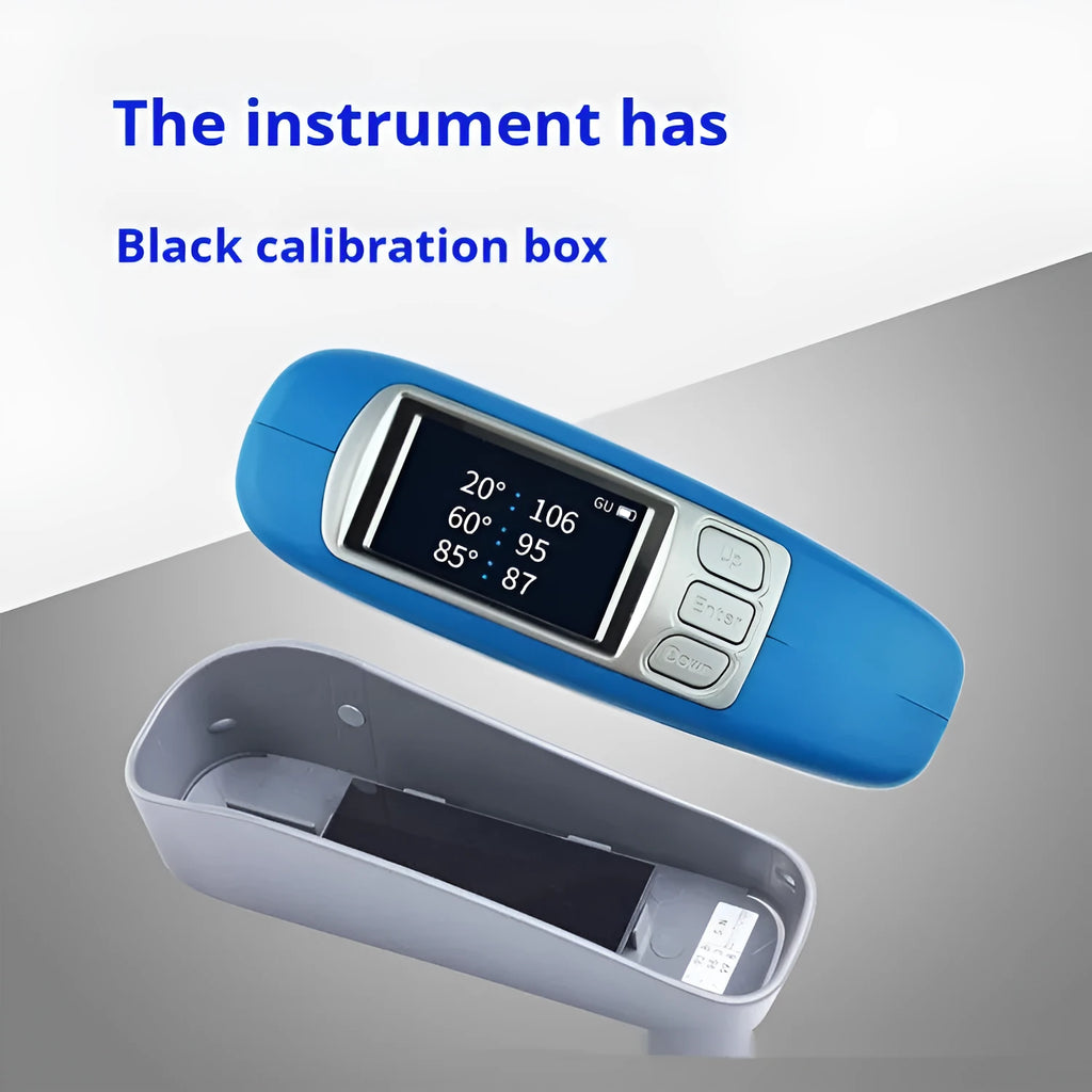 Portable glossiness tester device for ceramic and stone surface brightness measurement