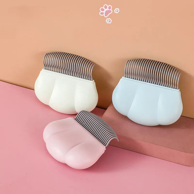 Paw Soft deshedding brush in blue, pink or white for grooming cats dogs bunnies