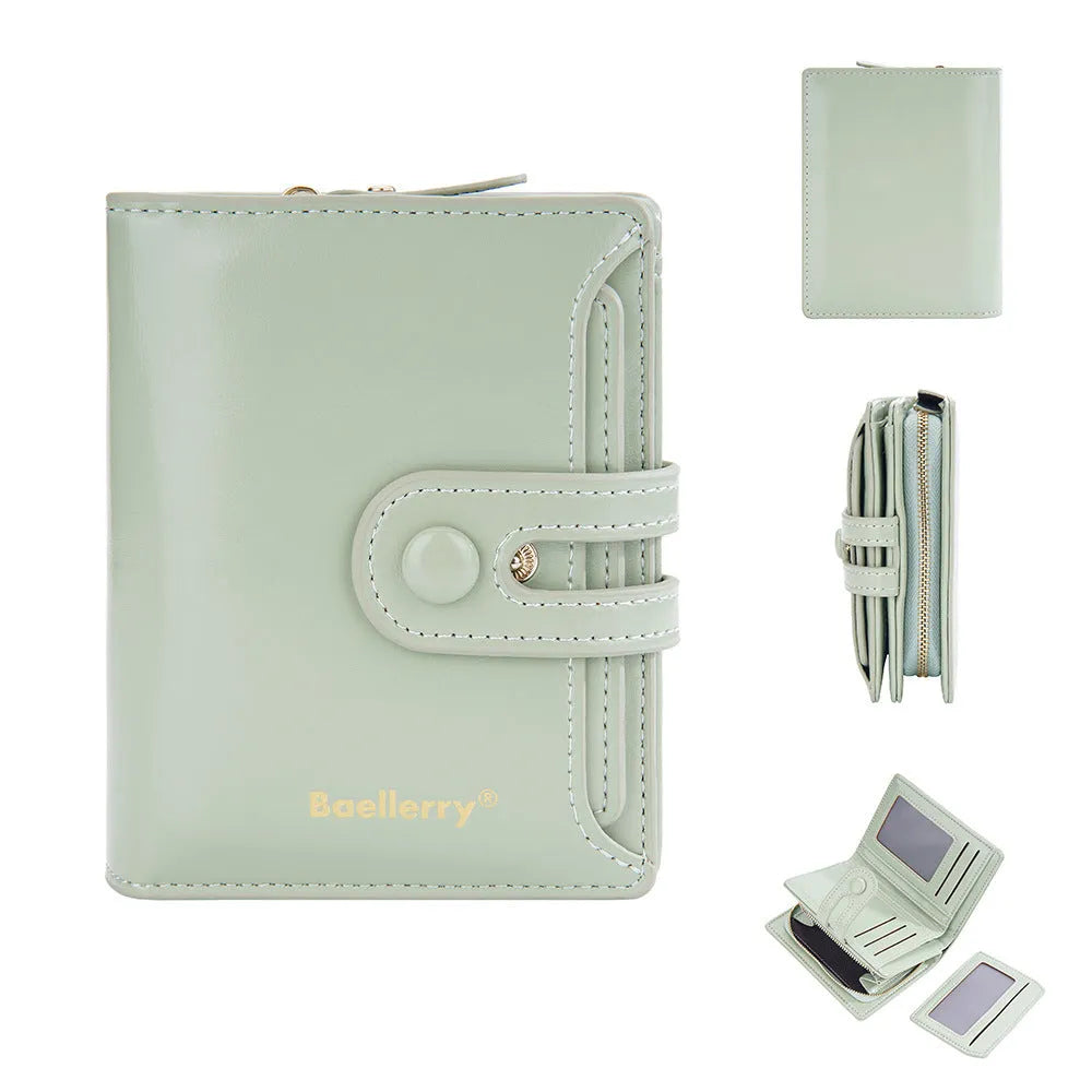 PU leather women's card holder wallet showing available colour options