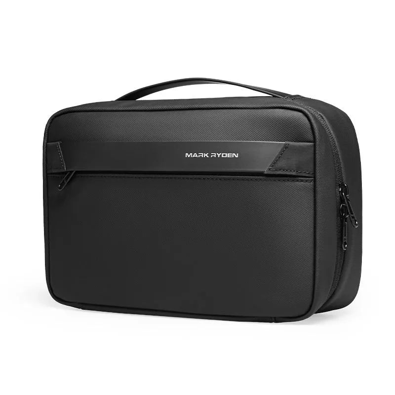 Men's portable toiletries storage bag in Oxford cloth with wet dry separation compartments