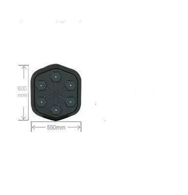Black smart music boxing machine with Bluetooth connection and included gloves for home fitness training