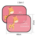 Electrostatic adsorption car side window sunshade with nylon mesh material in animal pair sizes