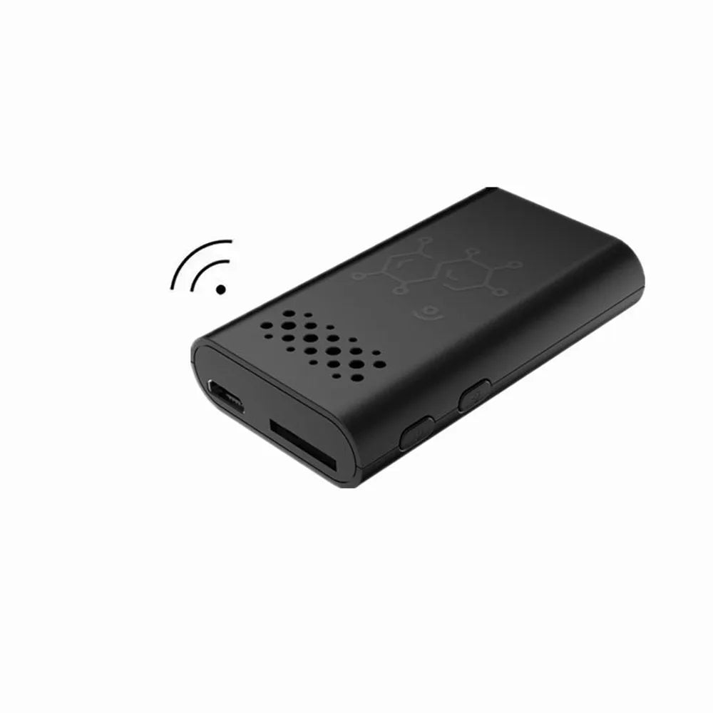Black smart security camera with WiFi connectivity for indoor baby monitoring and home security
