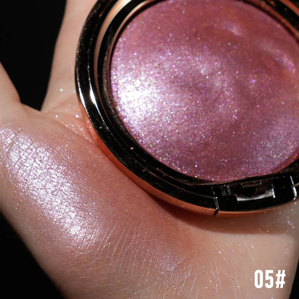 Jar of C-F019 Shining High Gloss 4D nail art glitter powder with sparkling particles.