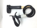 Black and white ventilator hose bracket made of aluminium alloy and ABS for universal household ventilation use
