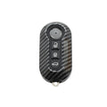 Fiat 500 Boyue Ottimo Viaggio car remote key replacement shell in black, red, and dark blue colours.