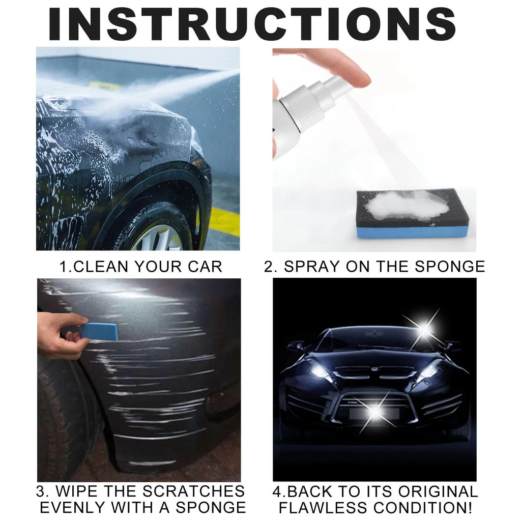 Car paint scratch repair spray bottle for surface scratch removal and sealing glaze coating renovation