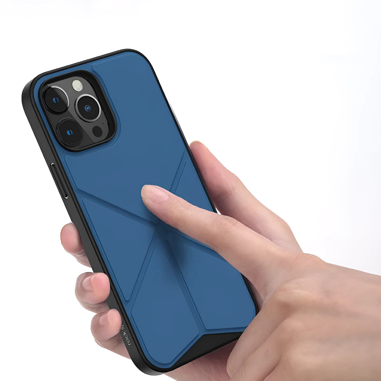 TPU back cover phone case for iPhone 13 series in black or blue solid colour