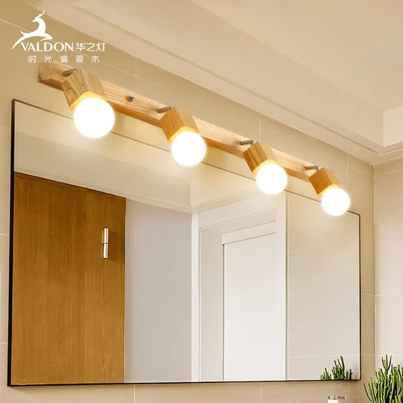 24cm single-head mirror cabinet LED wall lamp on a white wall