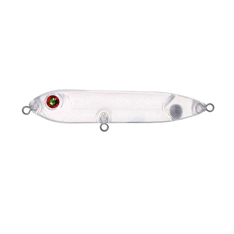 Transparent 9.5cm fishing lure blank with 7mm eye slot for DIY customisation