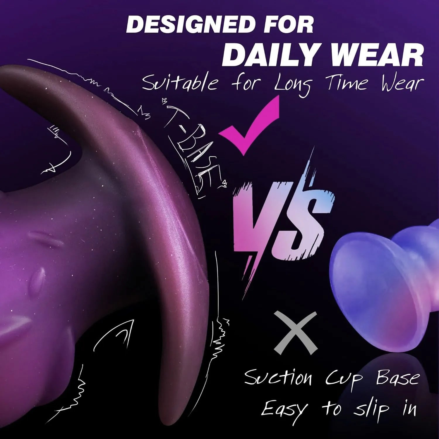 Liquid silicone adult masturbator in black, gold, or purple colour with S M L XL size options