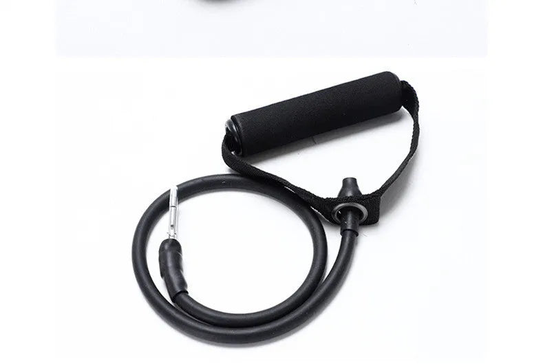 Folding push-up board with pull rope for abdominal and chest training, ABS plastic construction, 64cm length