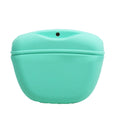 A silicone dog training treat bag with a belt clip, shown in one of six colour options.