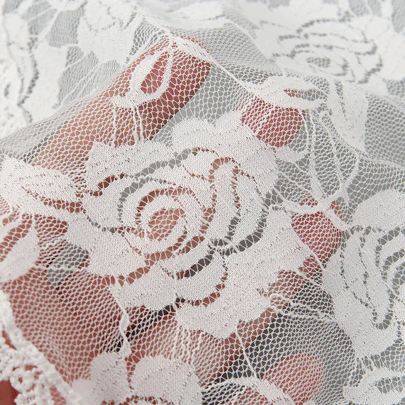 Round white bridal veil headpiece with flowers, 30cm diameter
