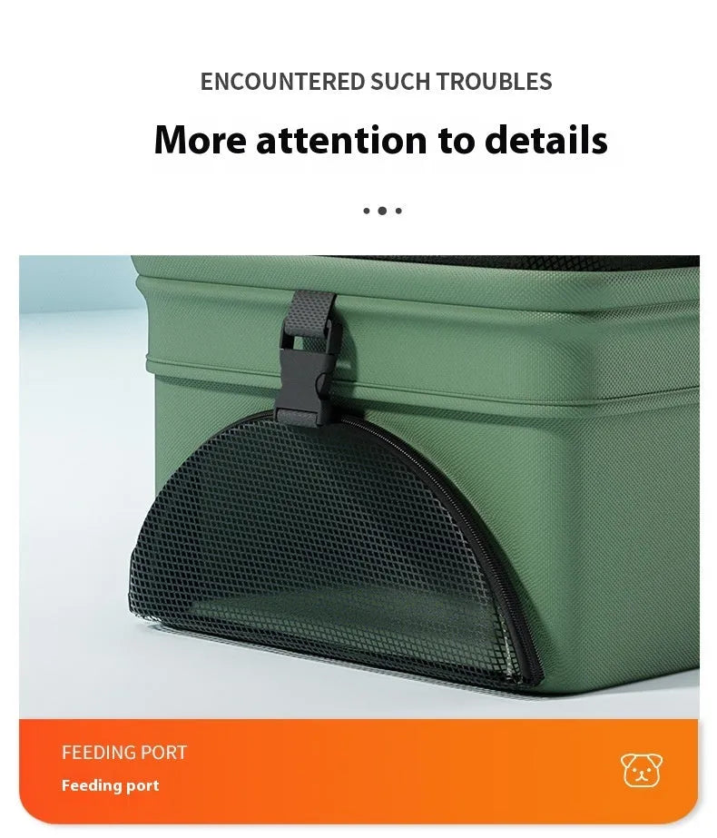 Black folding pet cart with one-click mechanism and removable design for pet transportation